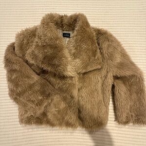 Cozy Faux Fur Jacket - Tan